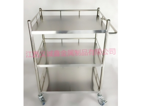 醫用不銹鋼三層推車
